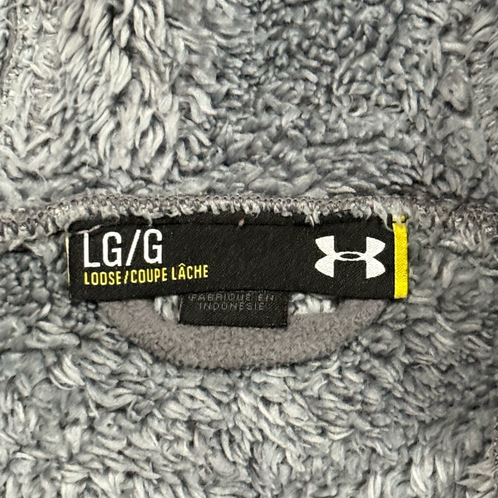 Under Armour Men's L Loose Charcoal and Light Gray Hooded Performance Jacket - Picture 4 of 10